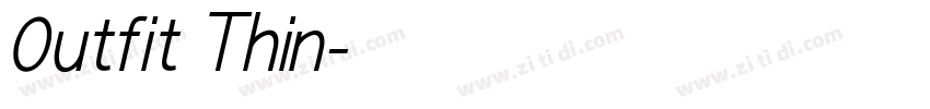 0utfit Thin字体转换